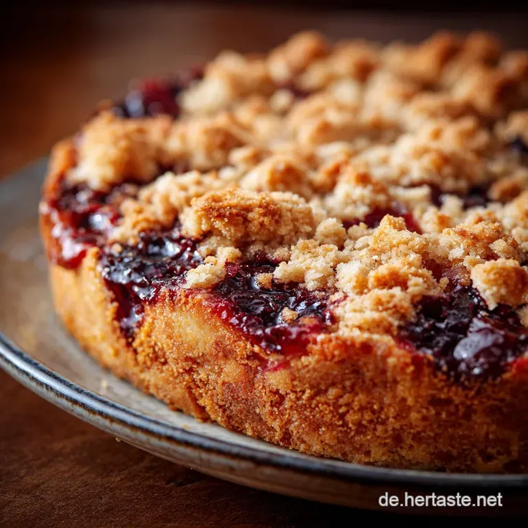 Der Klassiker Omas Saftiger Zwetschgenkuchen Mit M&uuml;rbeteig Und Knusprigen Streuseln presentation
