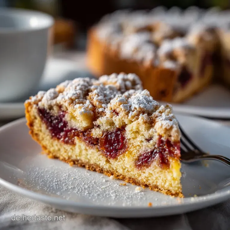 Omas Luftiger Zwetschgenstreuselkuchen Vom Blech Hefeteig Basis presentation