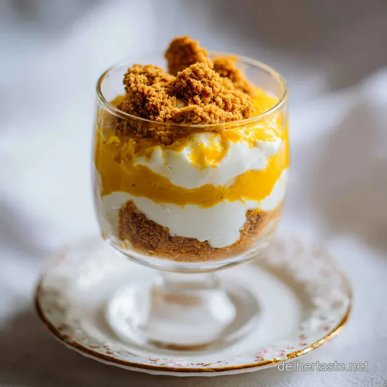 Orangen Cheesecake im Glas mit Spekulatius