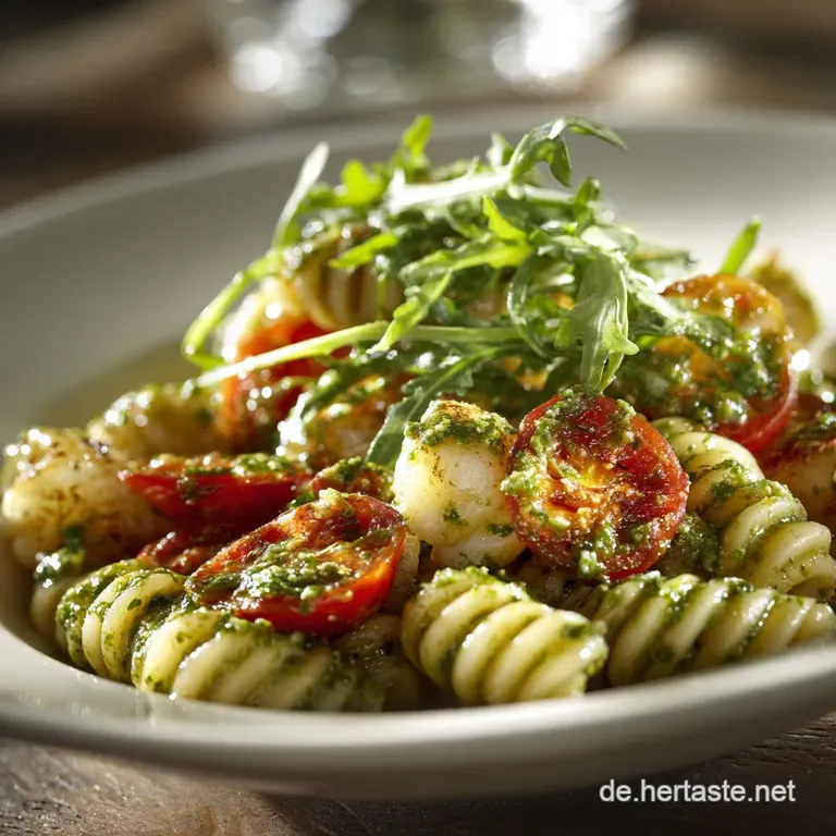 Italienischer Nudelsalat mit Pesto und Rucola: Der cremige Sommer-Klassiker