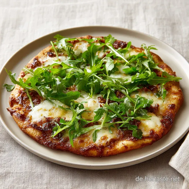 Pizza mit Rucola und Parmaschinken
