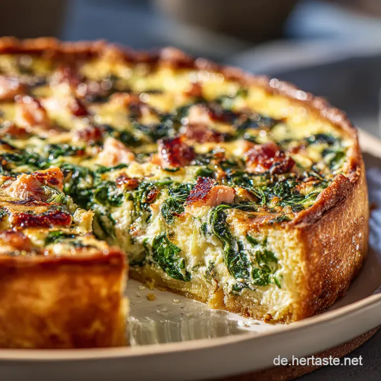 Quiche Spinat-Lachs Nach Oma Hildegard Art presentation