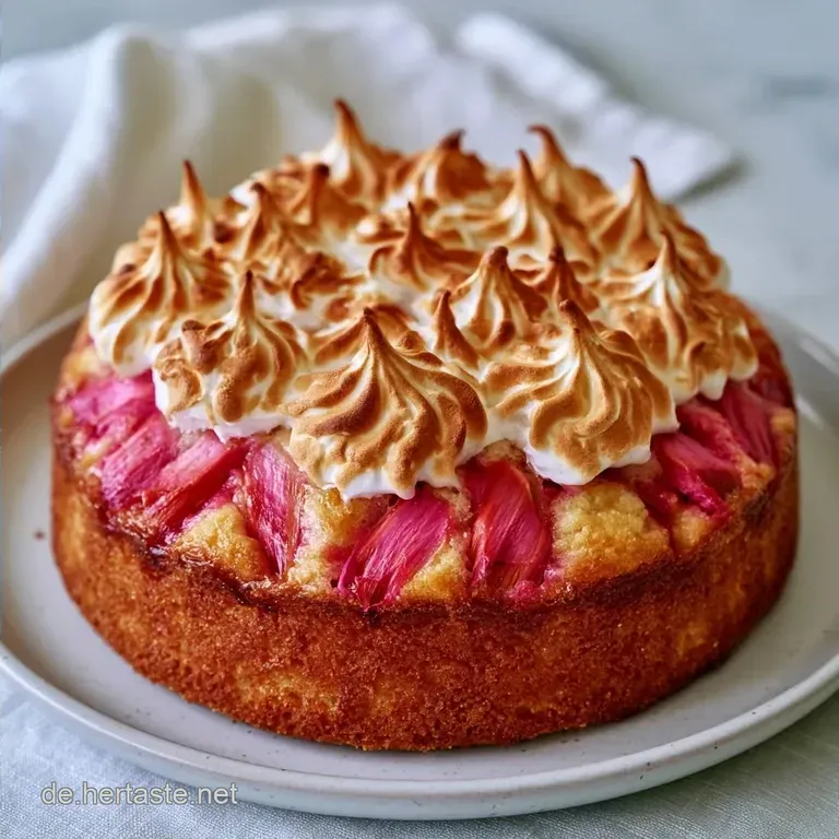 Rhabarber-Baiser-Kuchen: Saftig und Fruchtig