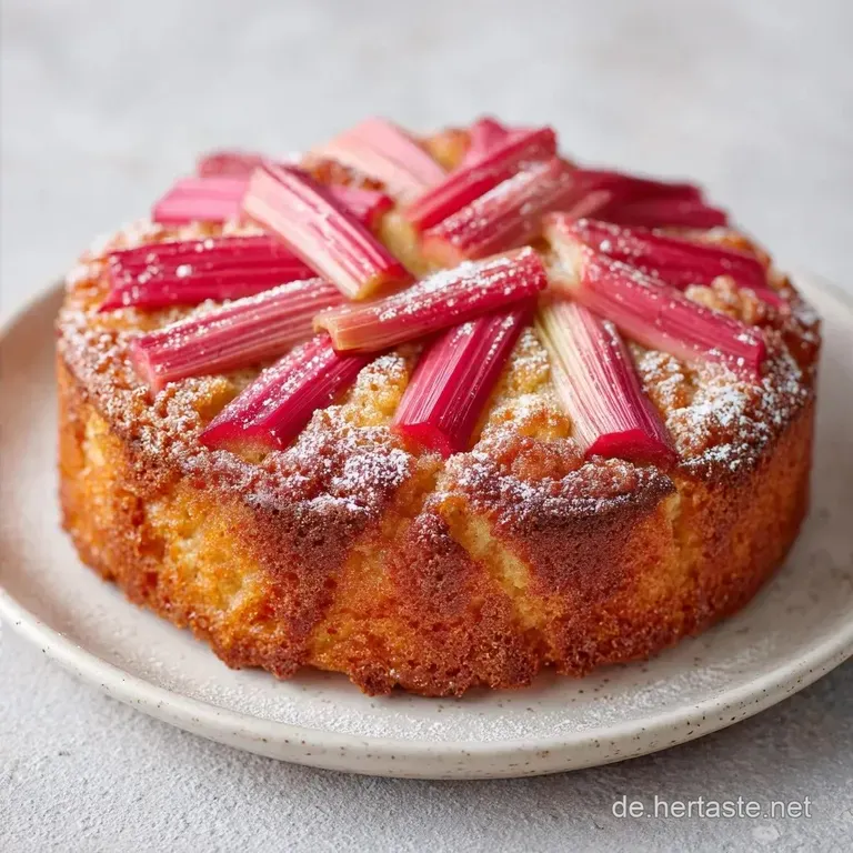 Rhabarber Blechkuchen: Schnell und Saftig