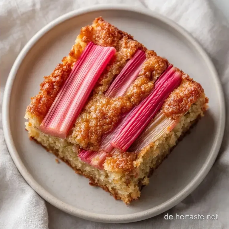 Rhabarber Blechkuchen: Saftig und Fruchtig
