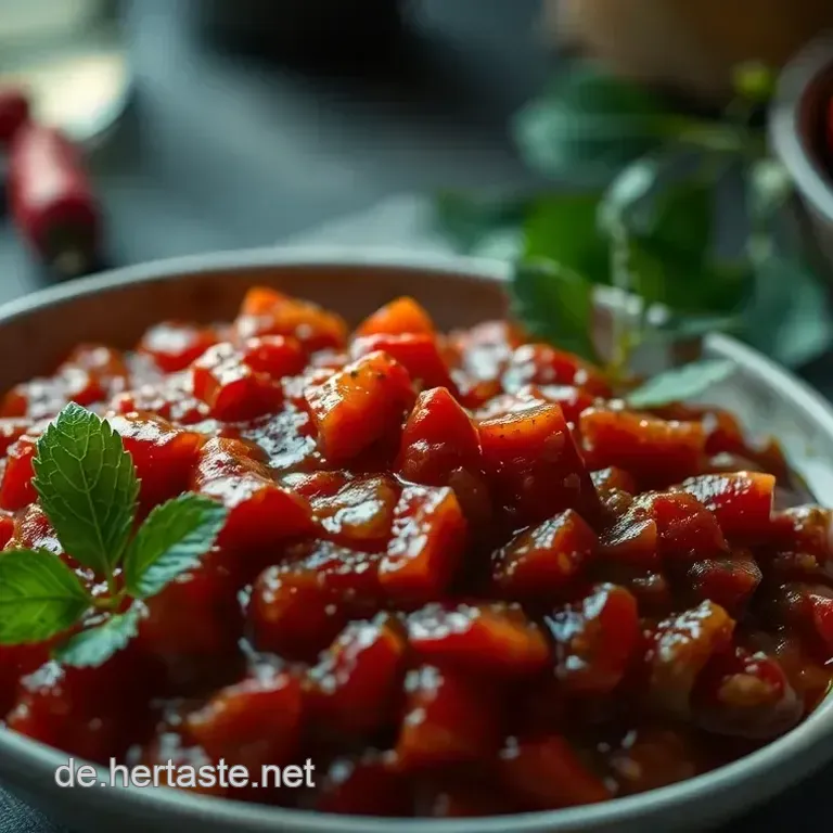 Rhabarber-Chutney mit Chili und Ingwer