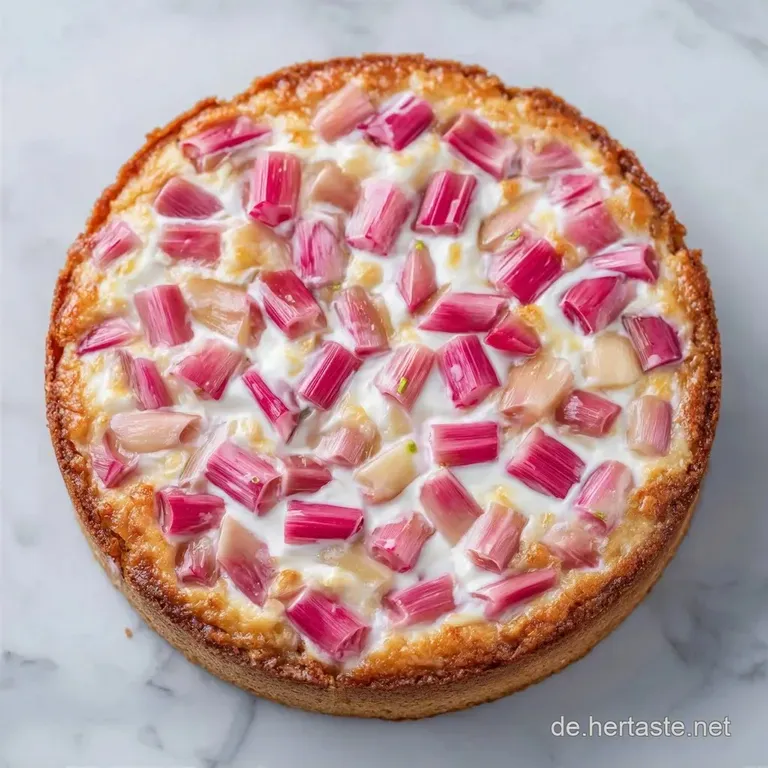 Rhabarber Quark Kuchen: Saftig vom Blech