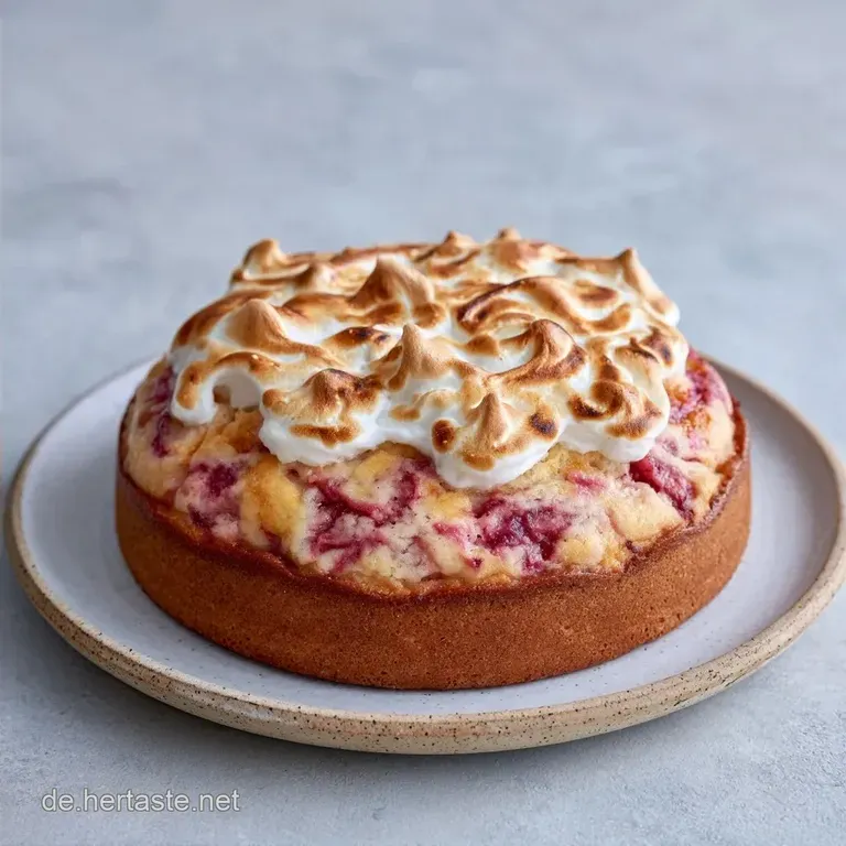 Rhabarberkuchen mit Baiser: Saftig und Luftig