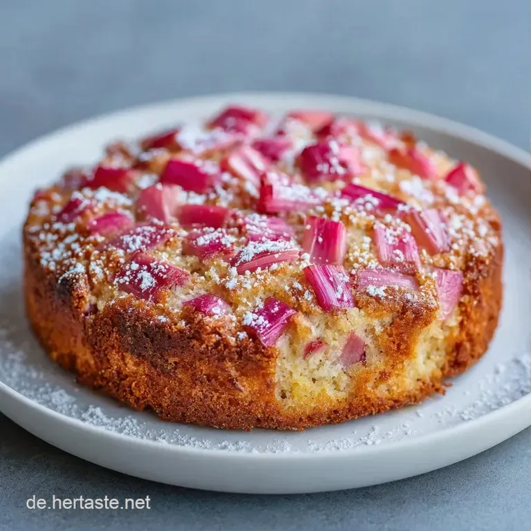 Ein St&uuml;ck saftiger Kuchen auf wei&szlig;em Porzellan, erg&auml;nzt durch einen Klecks wei&szlig;e Sahne und ein frisches Minzblatt.