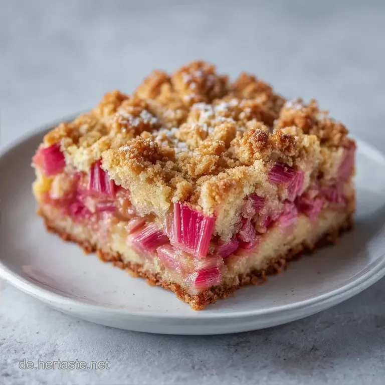 Rhabarberkuchen mit Streusel: Saftig und Knusprig