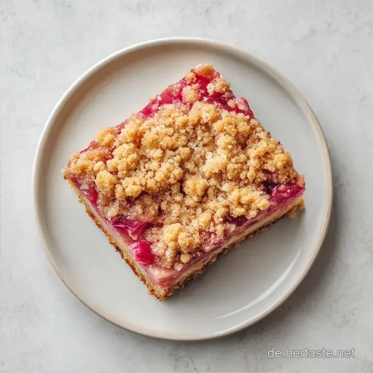 Rhabarberkuchen Mit Streuseln: Saftig und Knusprig