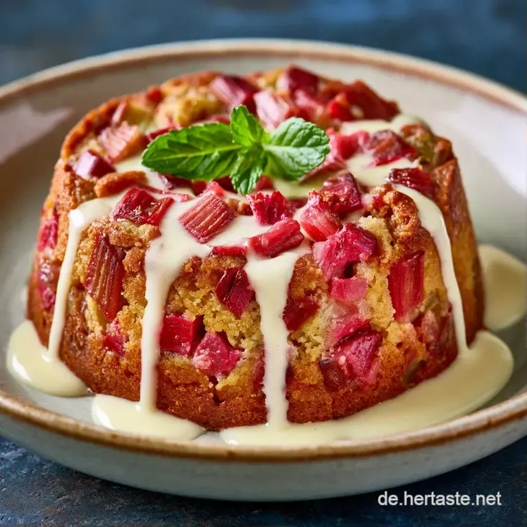 Ein St&uuml;ck knuspriger Kuchen auf einem wei&szlig;en Teller, best&auml;ubt mit feinem Puderzucker und garniert mit einem Minzblatt.
