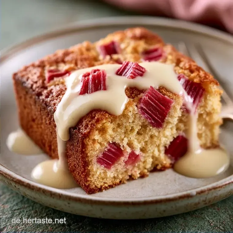 Rhabarberkuchen mit Vanillepudding: Cremig und Knusprig