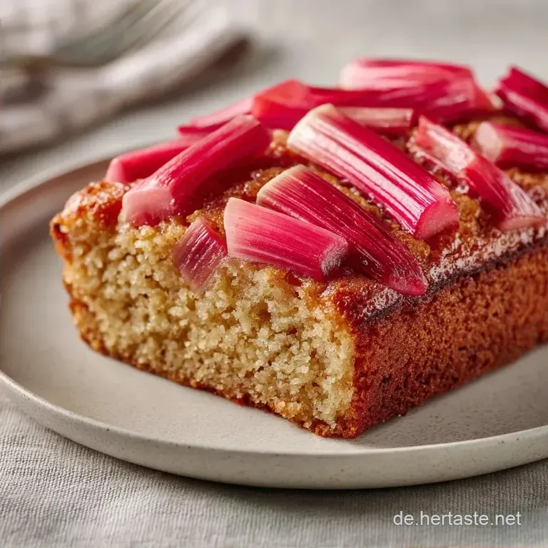 Gro&szlig;er Rhabarberkuchen vom Blech: Saftig & Goldbraun