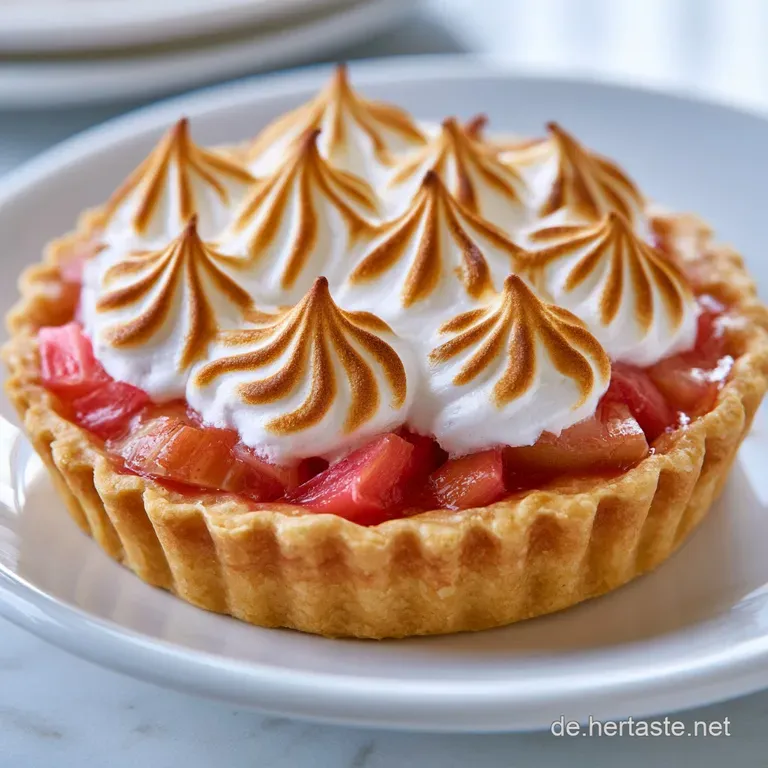 Rhabarbertarte mit Baiser: S&auml;uerlich und S&uuml;&szlig;