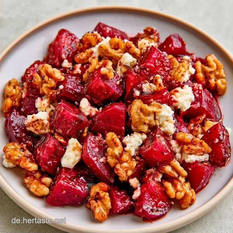 Warmer Rote Bete Salat mit Feta und Honig