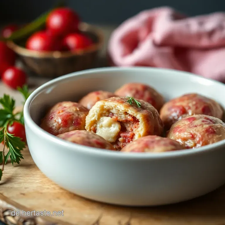 Rote Bete Kn&ouml;del Mit Salbeibutter presentation