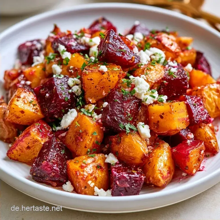 Rote Bete Schafsk&auml;se mit Kartoffeln
