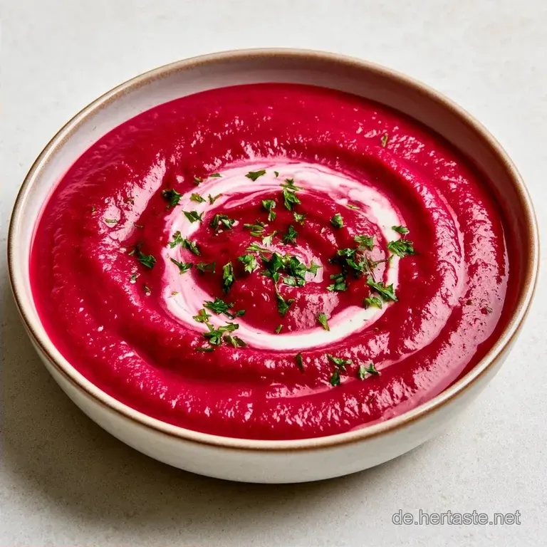 Samtige Rote Bete Suppe mit Kartoffeln