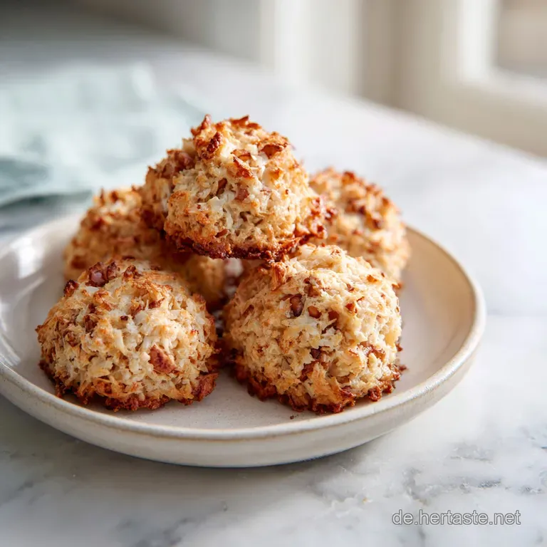 Delicate hazelnut cookies artfully stacked on a rustic wooden plate, dusted with powdered sugar, invitingly homemade and s...