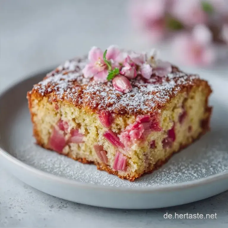 Saftiger Rhabarberkuchen In Rekordzeit