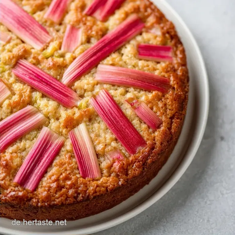 Saftiger Rhabarberkuchen R&uuml;hrteig