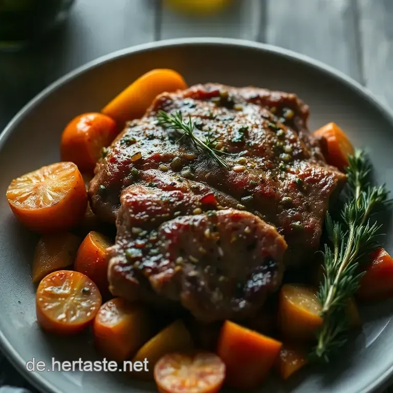 Saftiger Rinderbraten Mit Aromatischen Wurzeln presentation