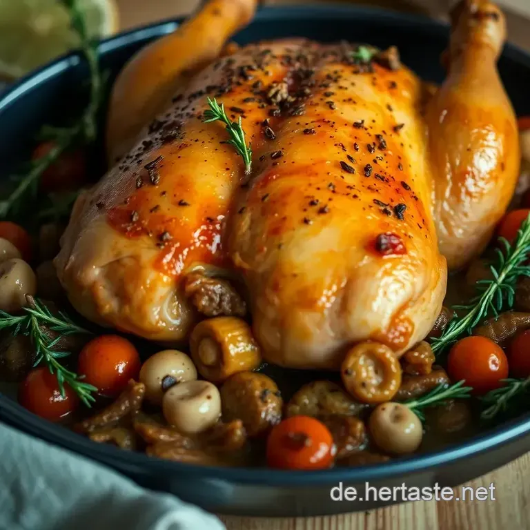 Saftiges H&auml;hnchen Im Backofen &ndash; Ein Klassiker Der Deutschen K&uuml;che presentation