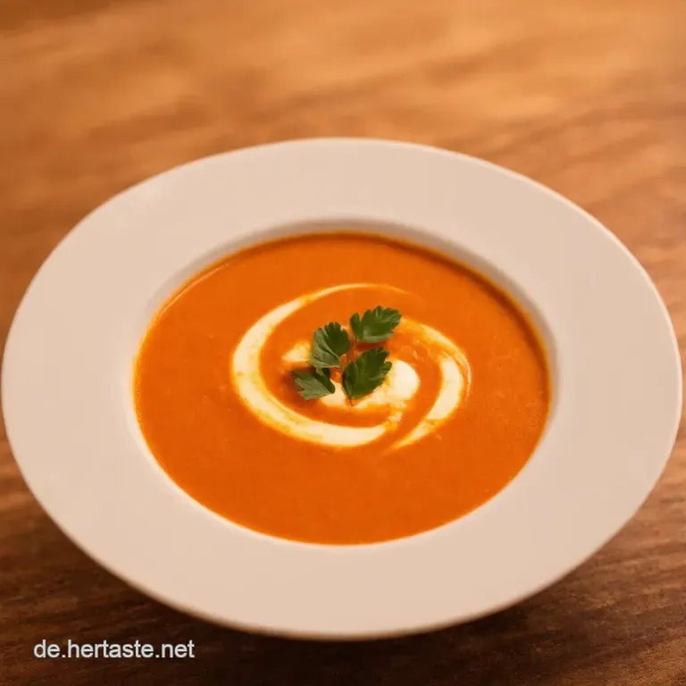 Samtige Tomatencremesuppe presentation