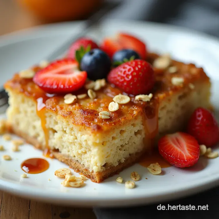 SamtigFluffige Baked Oats Das Perfekte Fr&uuml;hst&uuml;ckskuchenGrundrezept