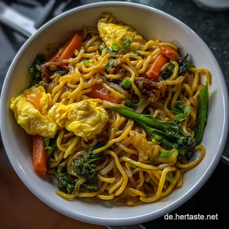 Gebratene Mie Nudeln Schnell Mie Nudeln Gem&uuml;se Pfa: 30 Min presentation