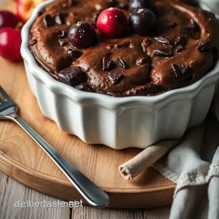 Schoko-Erdbeer-Kuchen Mit Quark-Joghurt-Creme presentation