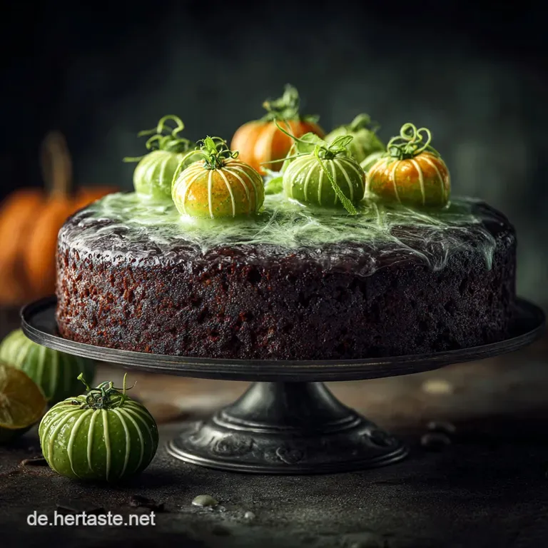 Schwarzgr&uuml;ne Schleimtorte Das Ultimative Gruselige Kuchenrezept presentation