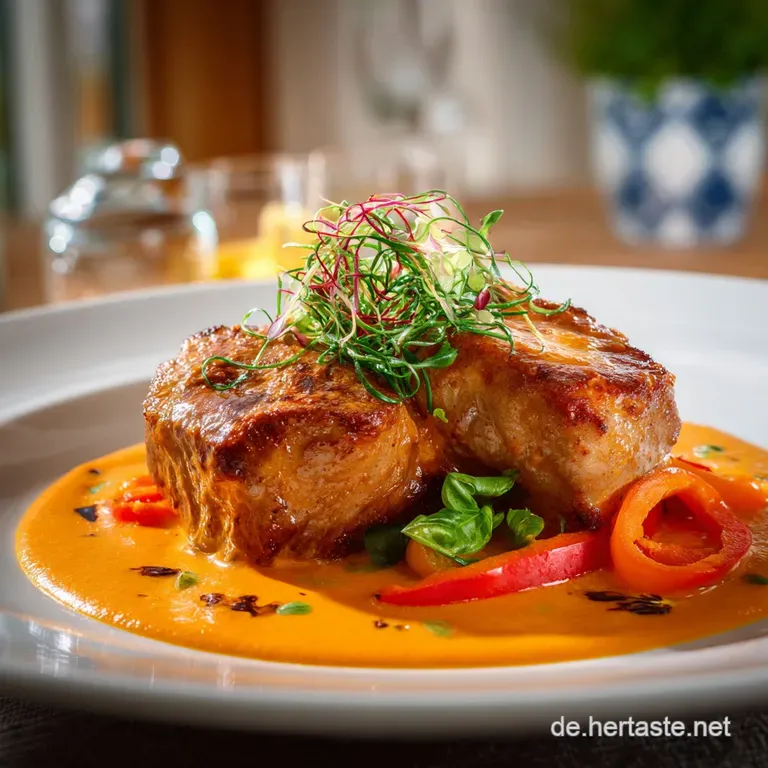Schweinemedaillons mit PaprikaRahmsauce: Zartes Seelenfutter in 45 Minuten.