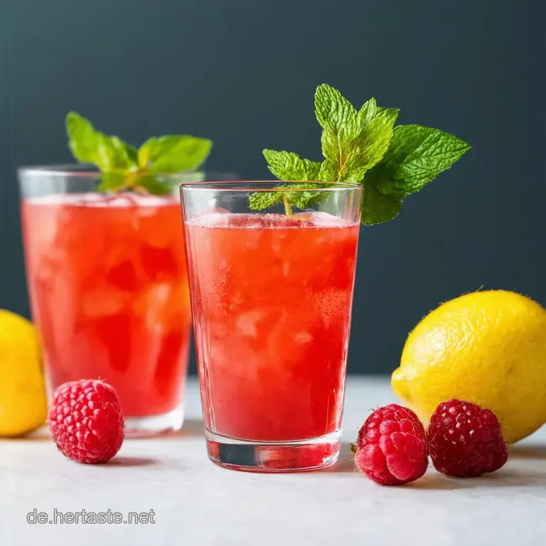 Selbstgemachte Himbeerlimonade Der Sommer im Glas