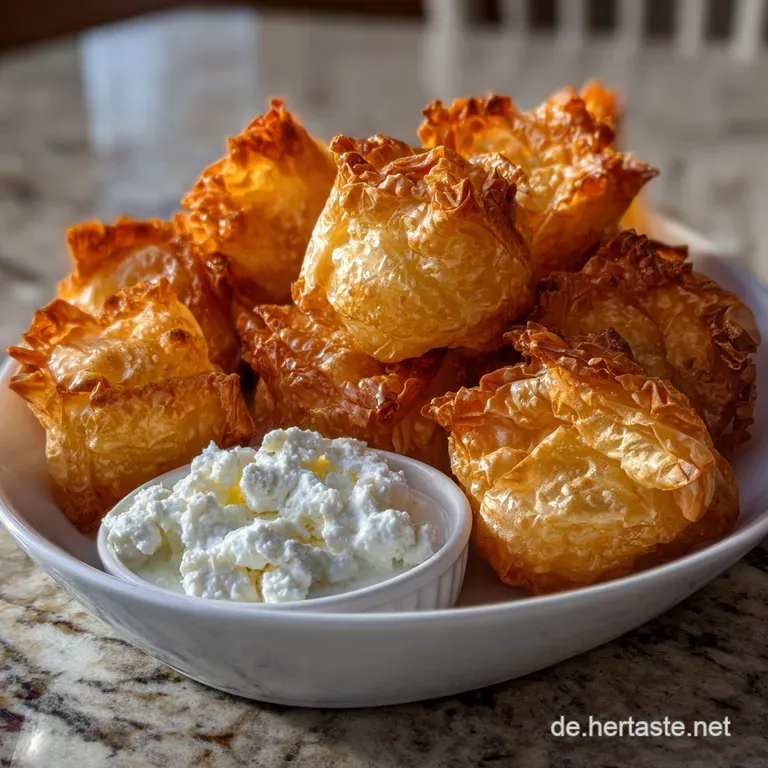 Elegant plate of melted goat cheese, glistening with caramelized edges, paired with fresh, vibrant green herbs and crusty ...