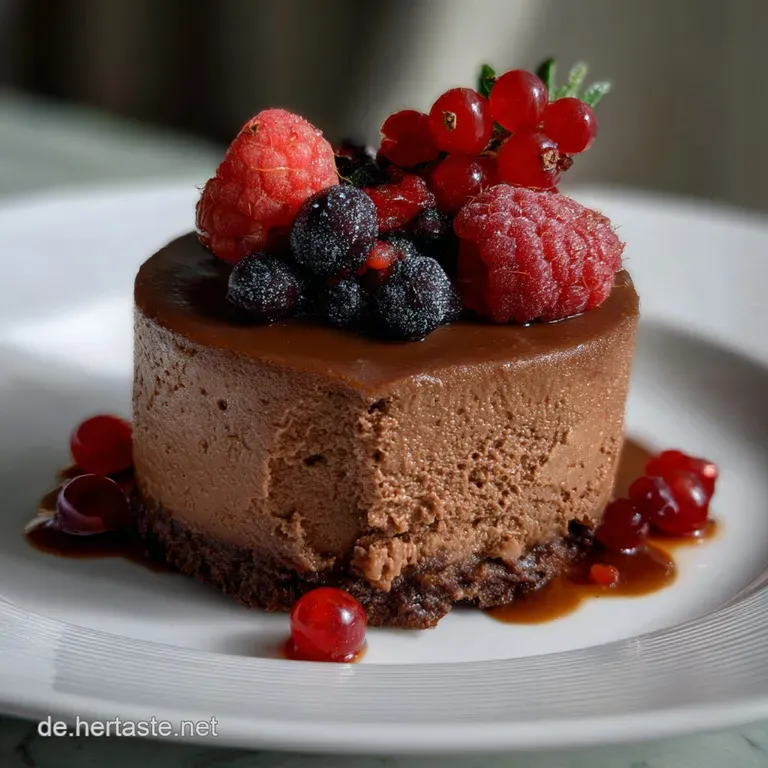 Elegant glass with layers of cream and berries. Delicate textures of the whipped cream and a glistening berry topping crea...