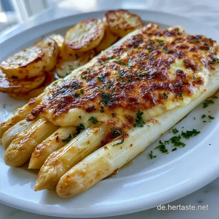 Cremiger Spargelauflauf mit Kartoffeln