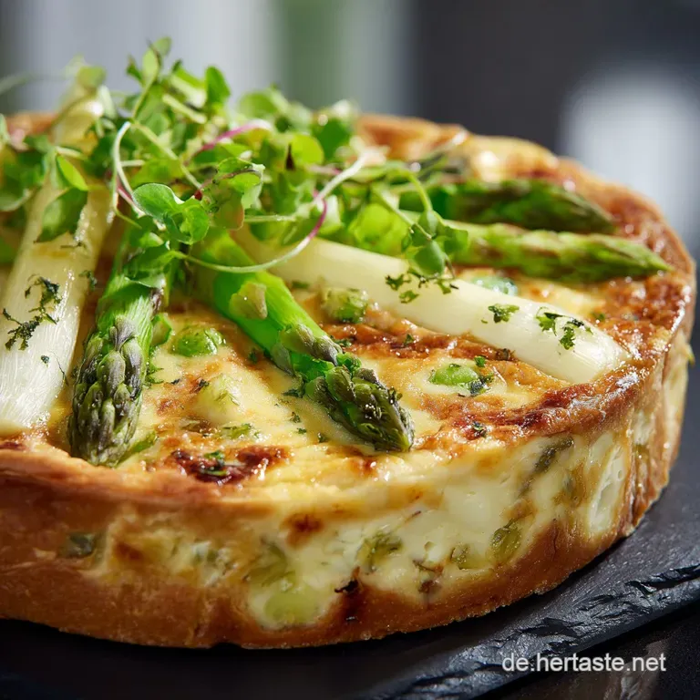 Spargelquiche Mit Wei&szlig;em Und Gr&uuml;nem Spargel: Der Ultimative Spargel-Traum presentation
