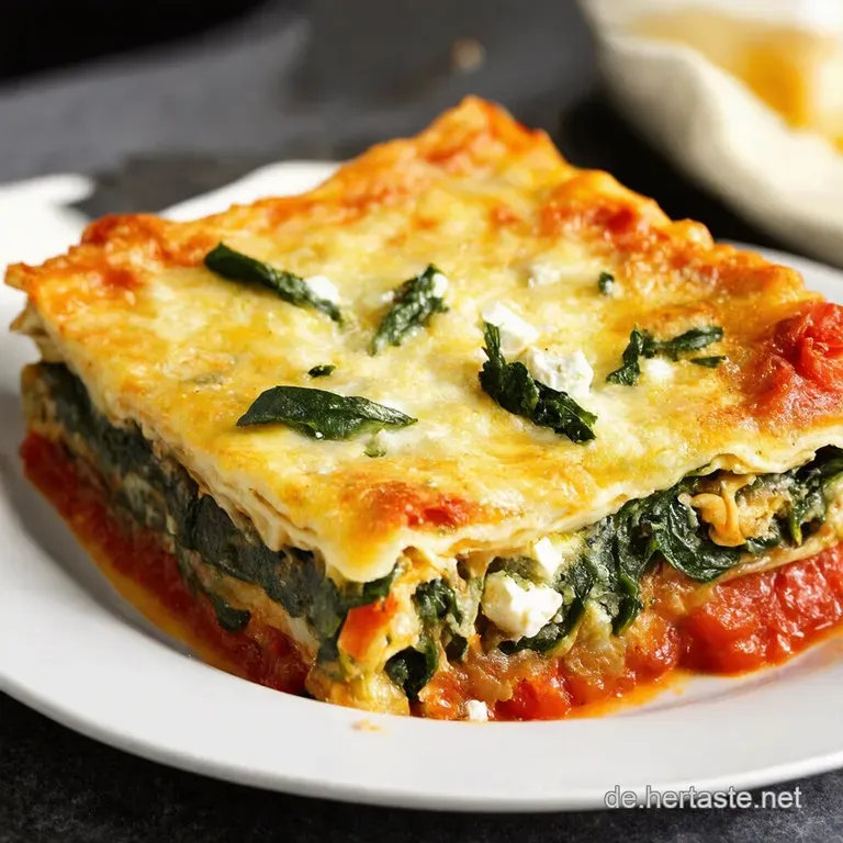 SpinatFetaLasagne Ein mediterraner Gaumenschmaus