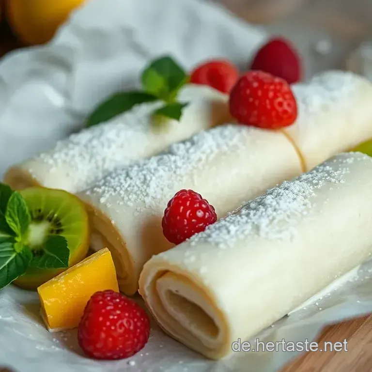 S&uuml;&szlig;e Sommerrollen mit Kokos-Milchreis und frischen Fr&uuml;chten