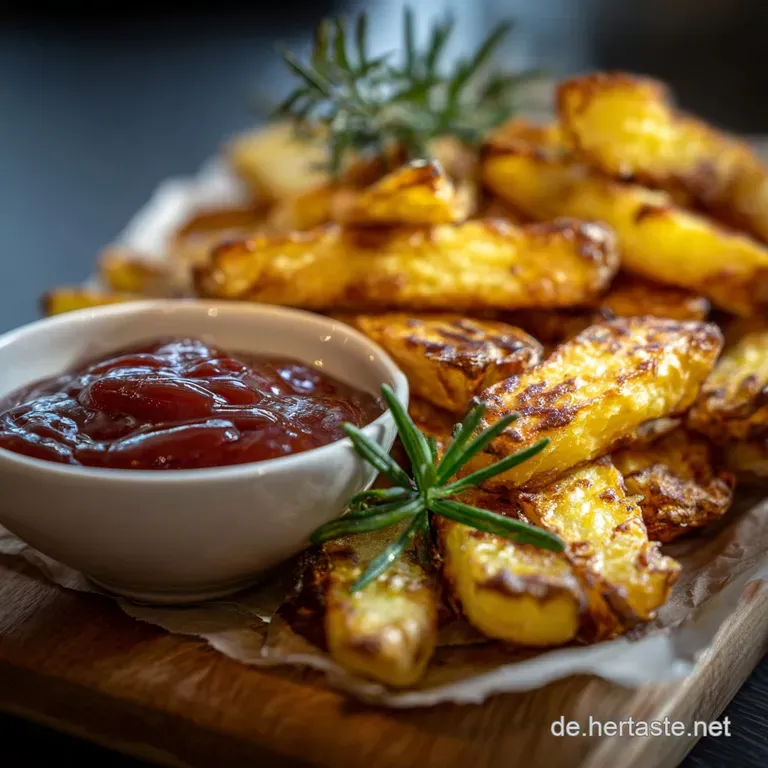 Süßkartoffel Pommes mit selbst gemachtem Ketchup Knusprig Gourmet