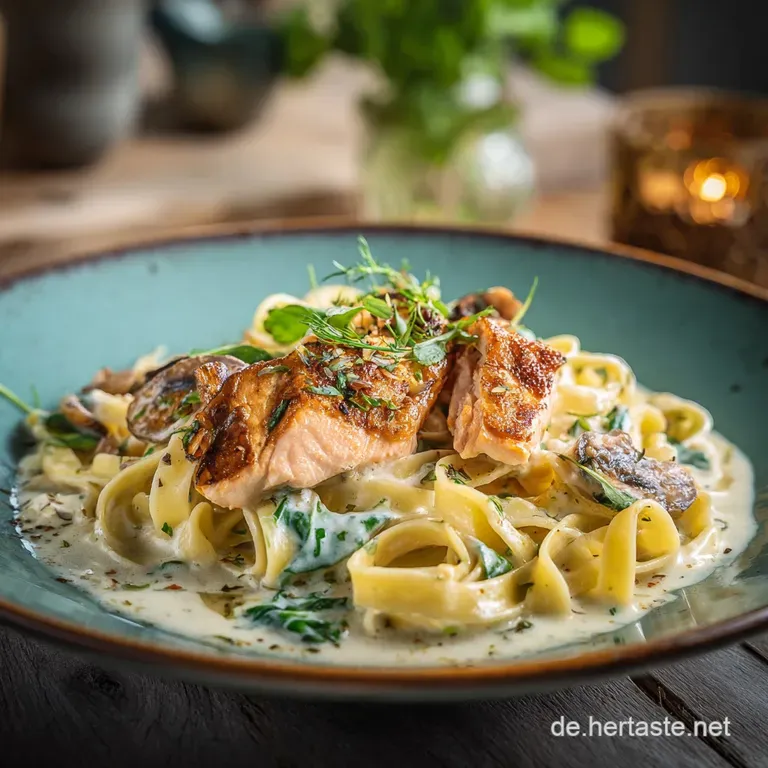 Tagliatelle in Feiner Dilllachsso&szlig;e Der Schnelle Nordische Klassiker presentation