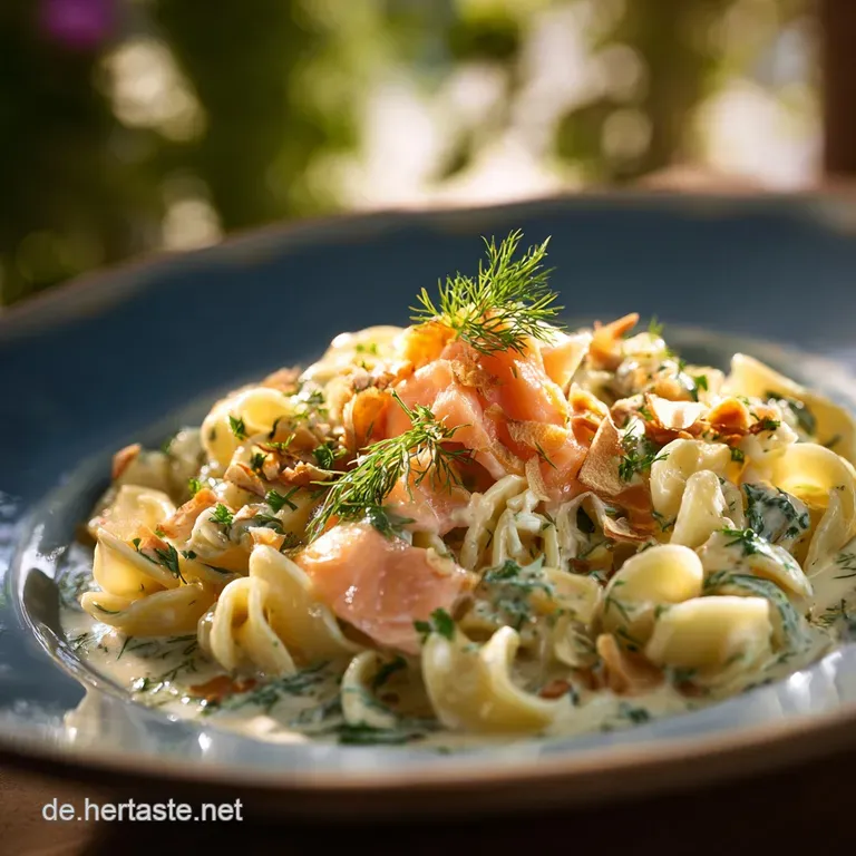 Tagliatelle in feiner DillLachsSo&szlig;e Der schnelle nordische Klassiker