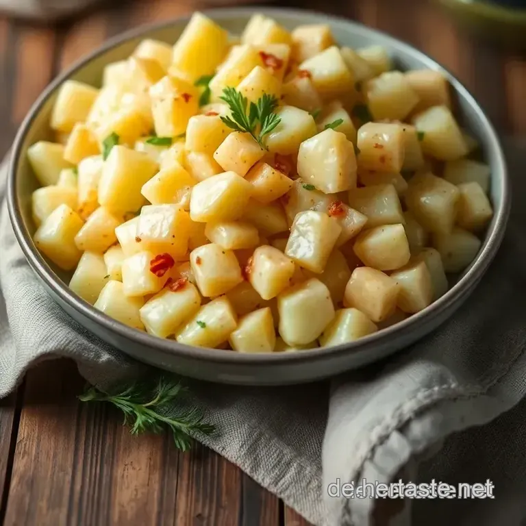 Traditioneller Bayerischer Kartoffelsalat presentation