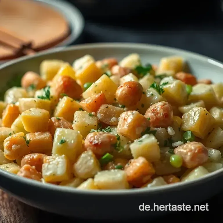 Traditioneller Bayrischer Kartoffelsalat &ndash; frisch und deftig!
