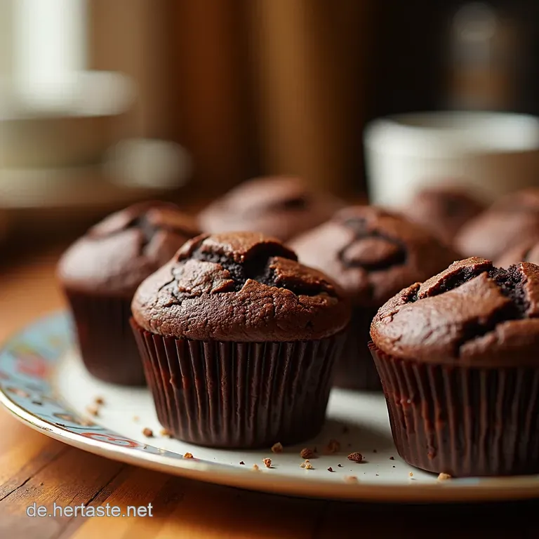 Ultimative Saftige Doublechocolate Muffins Mit Kaffeetiefe presentation