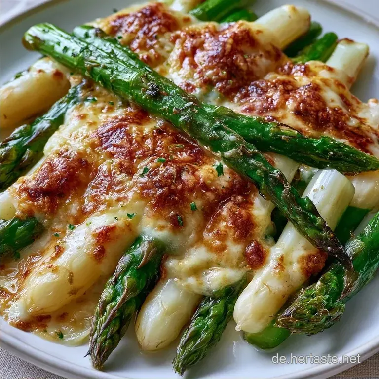 Cremiger Vegetarischer Spargelauflauf