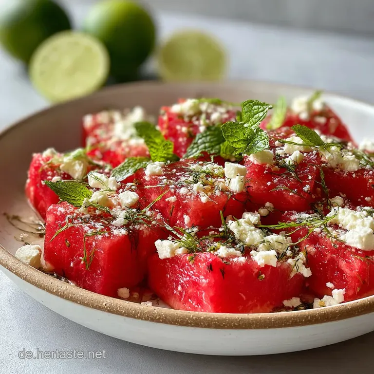 Wassermelonensalat mit Feta und Minze