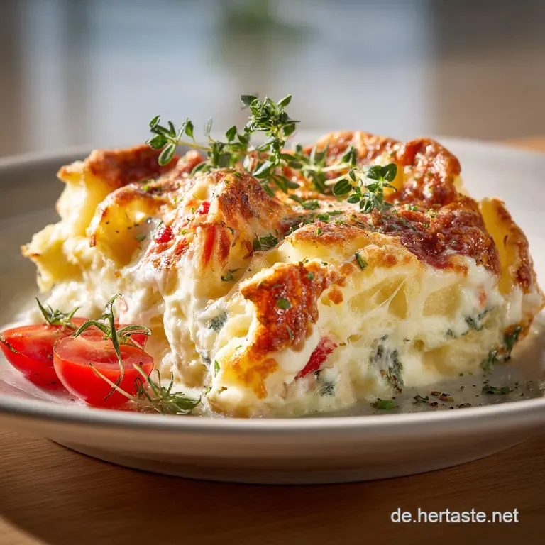 W&ouml;lkchenauflauf mit zweierlei K&auml;se: Das luftige Low Carb Souffl&eacute; ohne Mehl